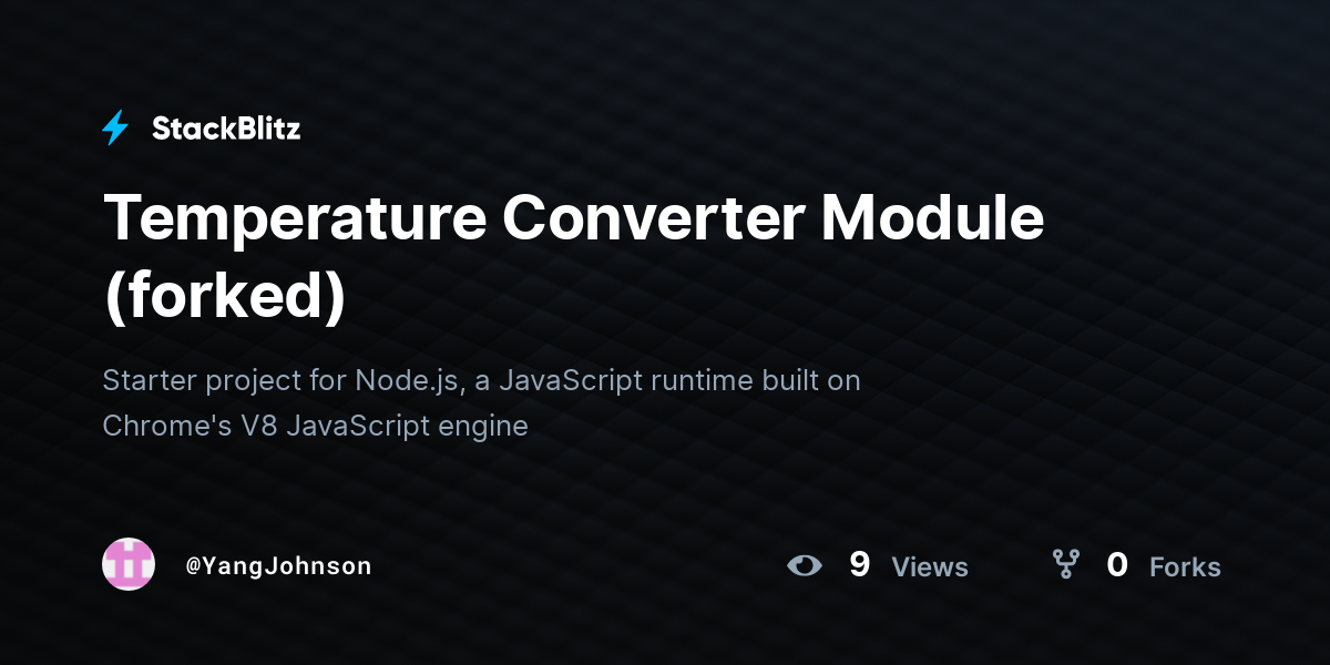 Temperature Converter Module (forked) - StackBlitz