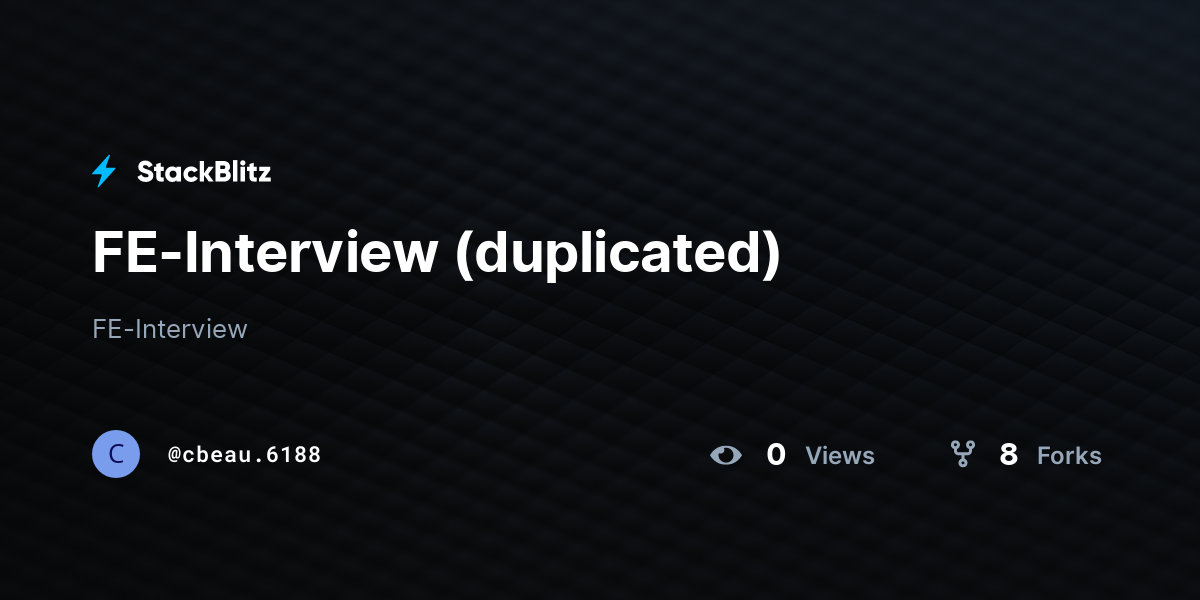 FE-Interview (duplicated) - StackBlitz