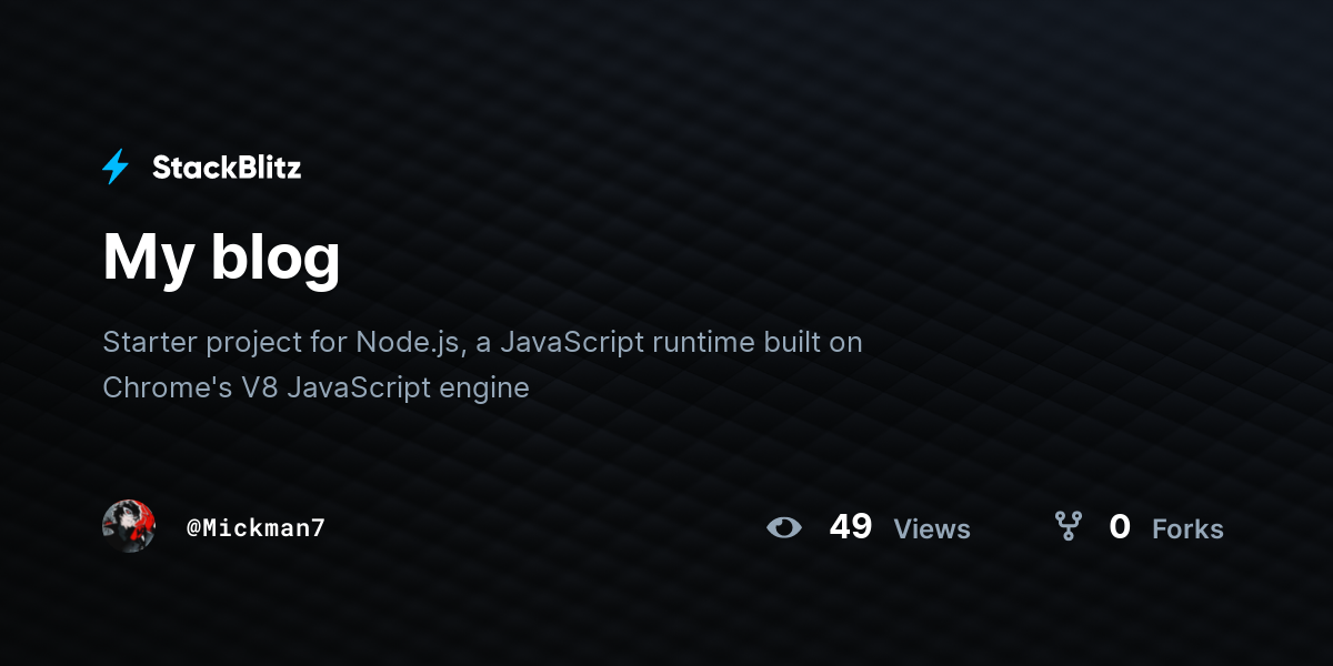 My blog - StackBlitz