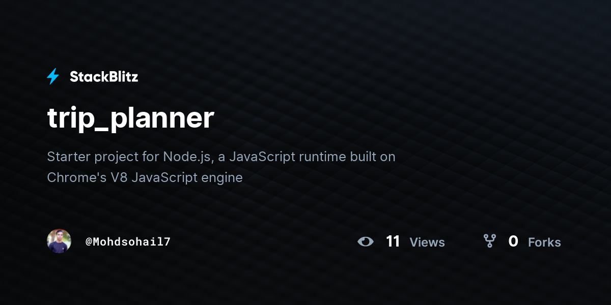 trip_planner - StackBlitz