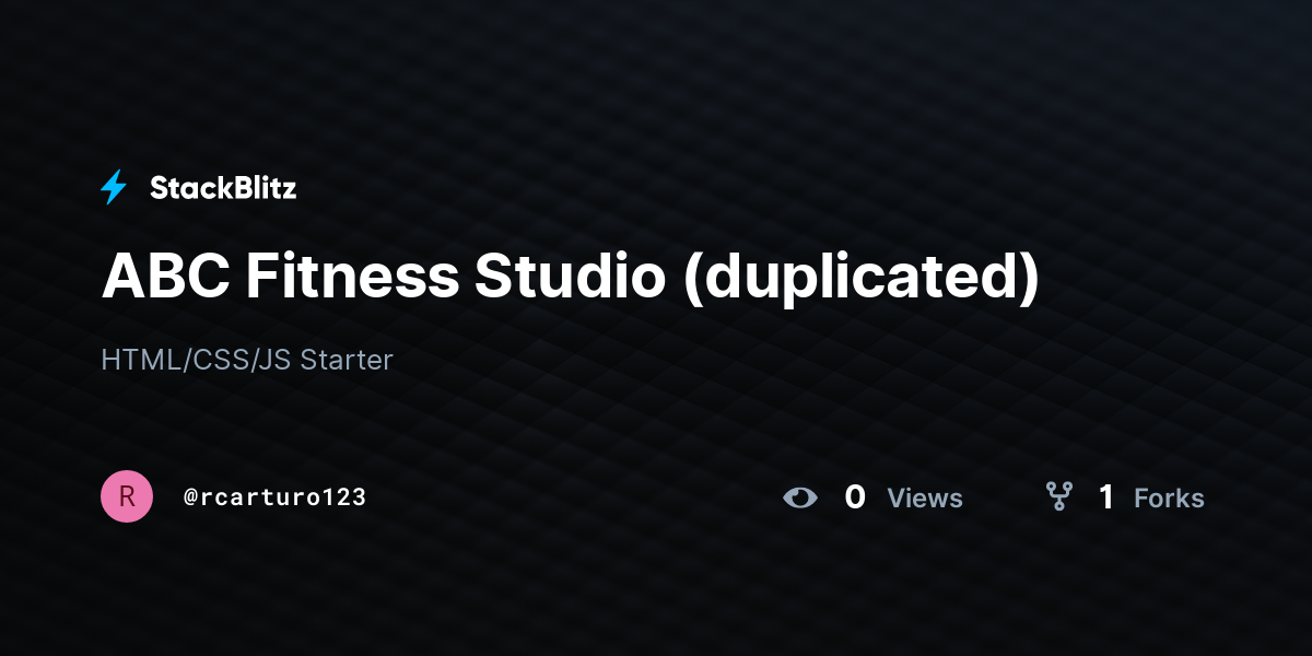 ABC Fitness Studio (duplicated) - StackBlitz