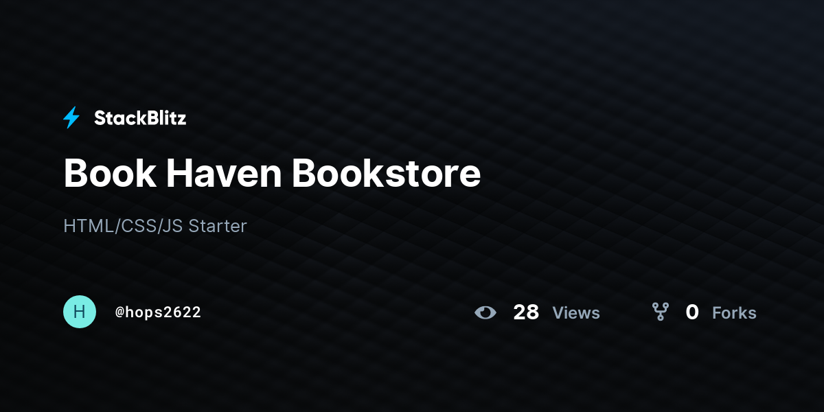 Book Haven Bookstore - StackBlitz