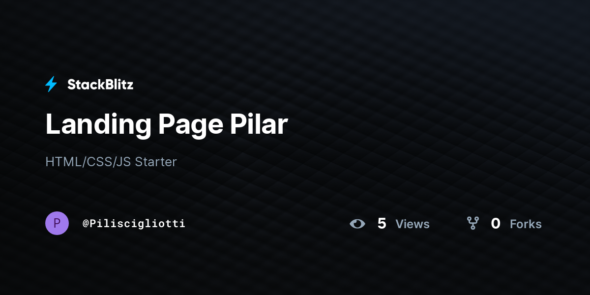Landing Page Pilar - StackBlitz