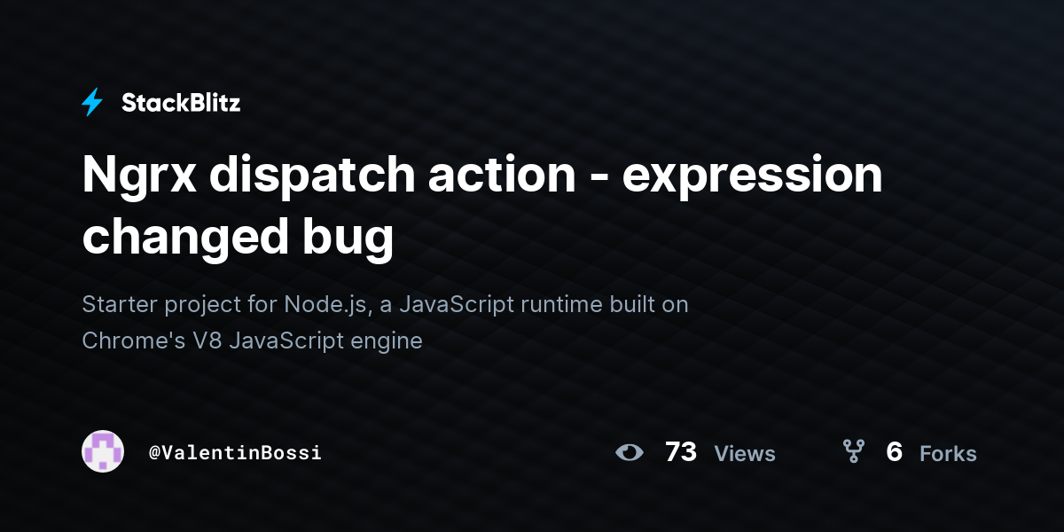 Ngrx dispatch action - expression changed bug - StackBlitz