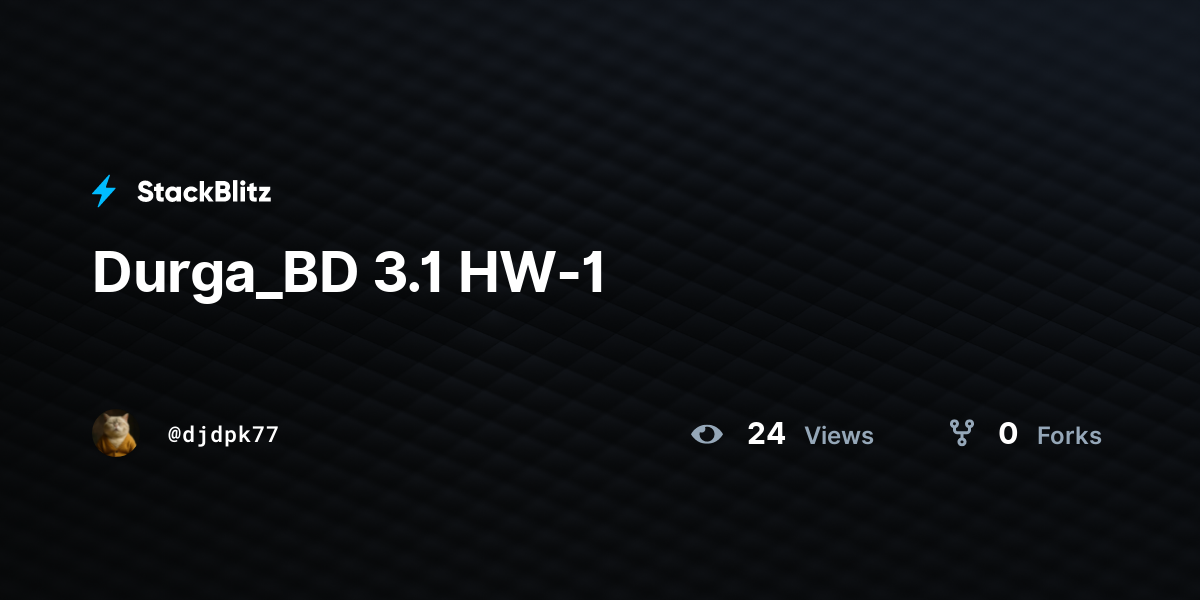 Durga_BD 3.1 HW-1 - StackBlitz