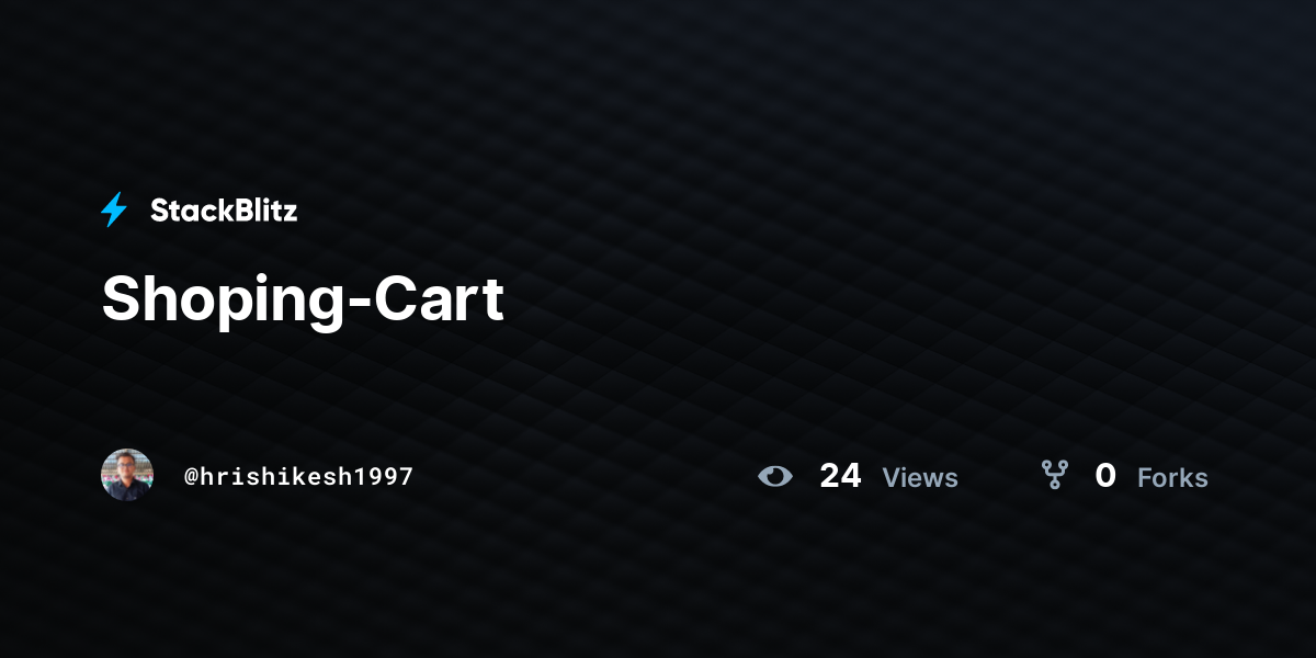 Shoping-Cart - StackBlitz