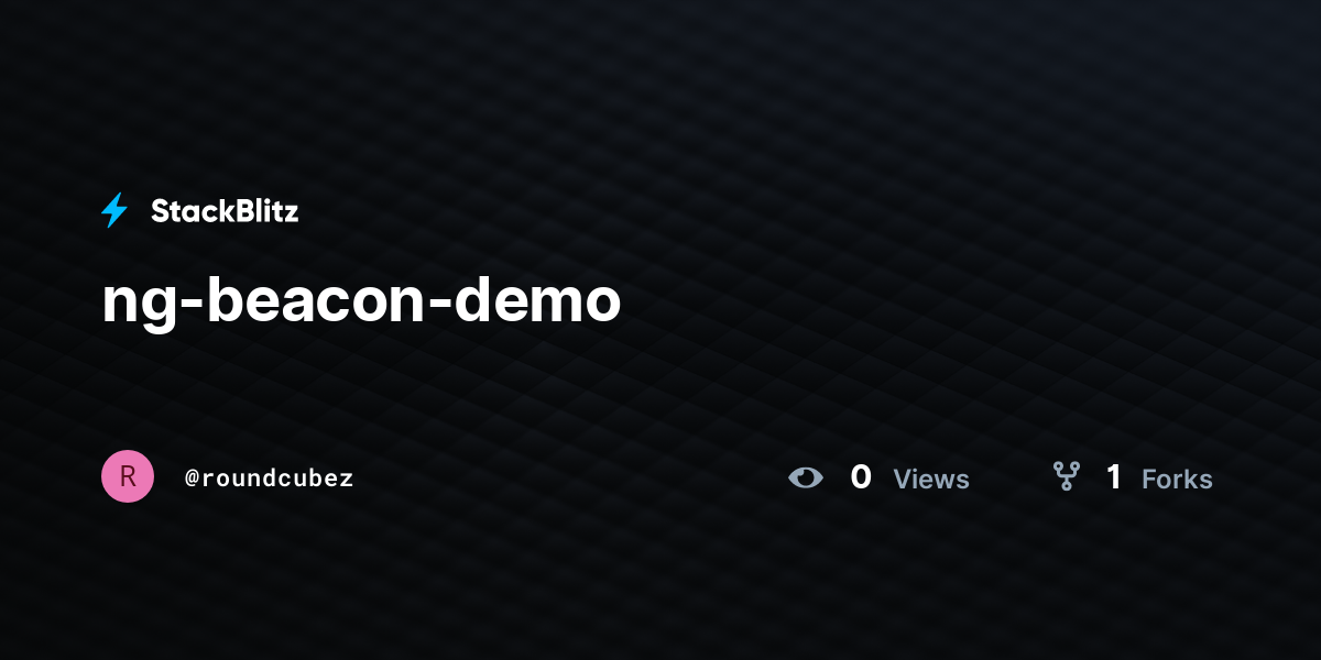 ng-beacon-demo - StackBlitz