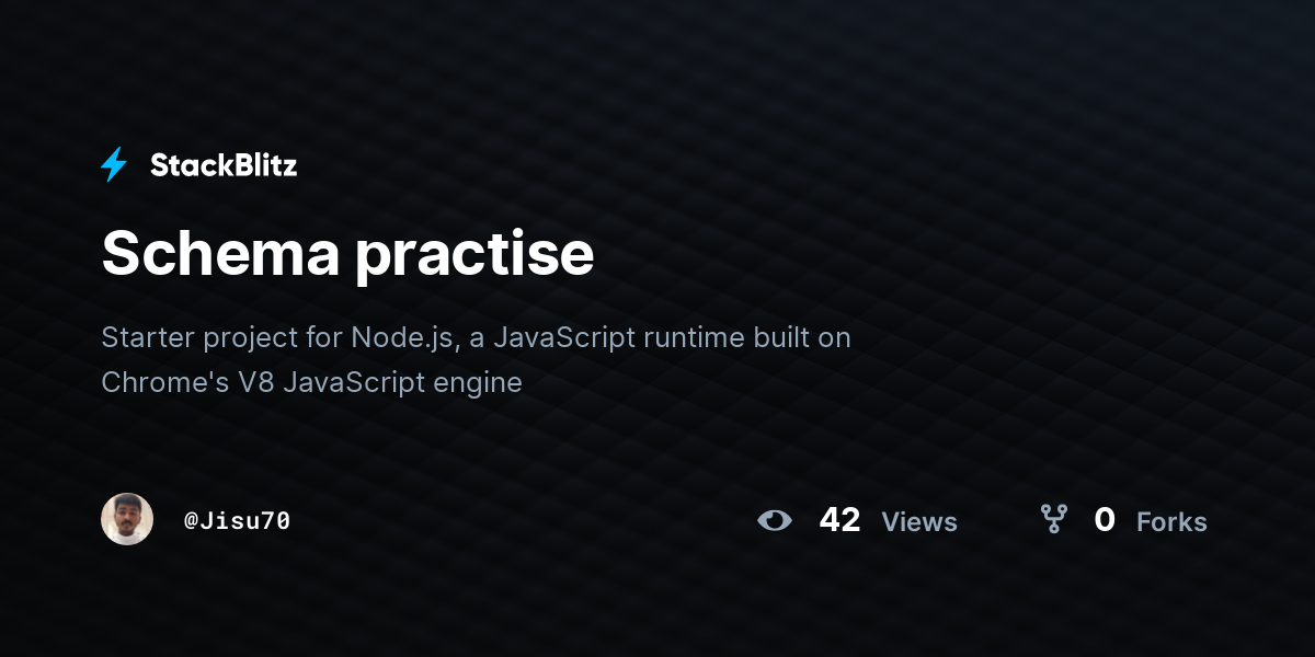 Schema practise - StackBlitz