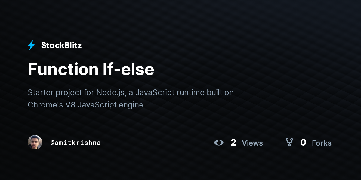 Function If-else - StackBlitz