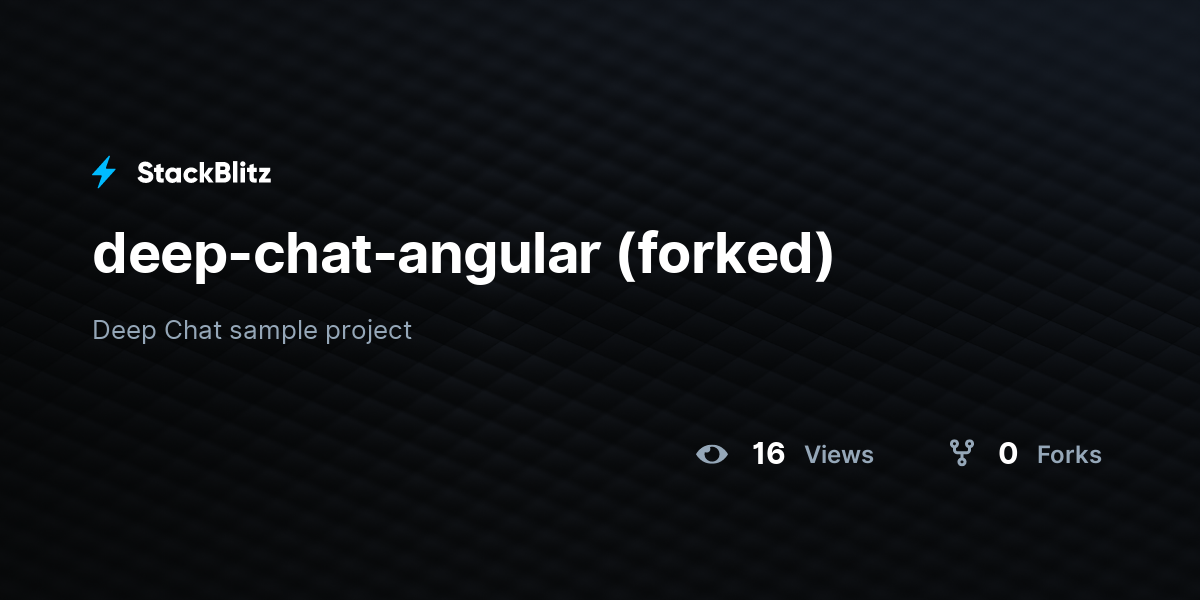 deep-chat-angular (forked) - StackBlitz