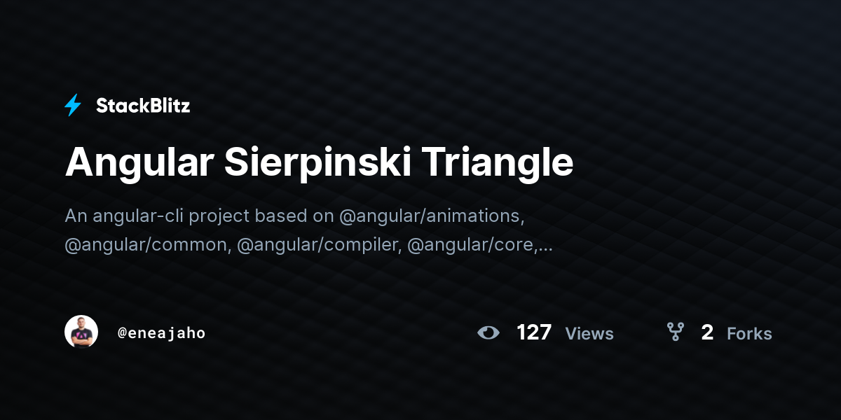 Angular Sierpinski Triangle - StackBlitz