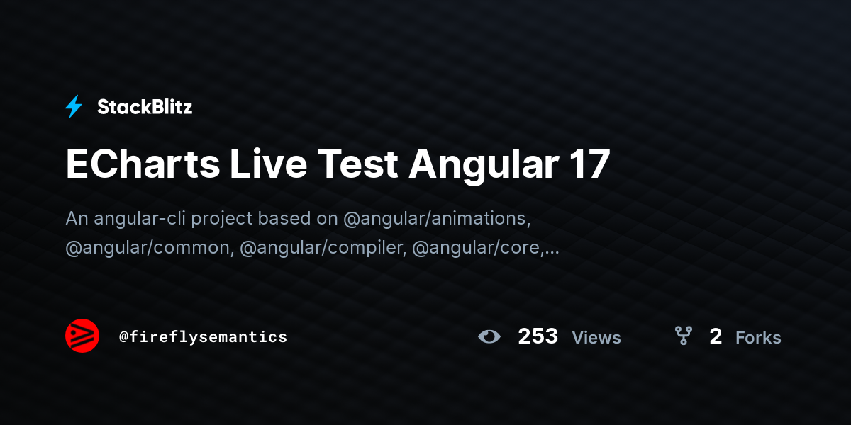ECharts Live Test Angular 17 - StackBlitz