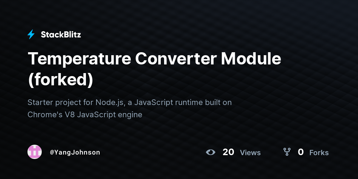 Temperature Converter Module (forked) - StackBlitz