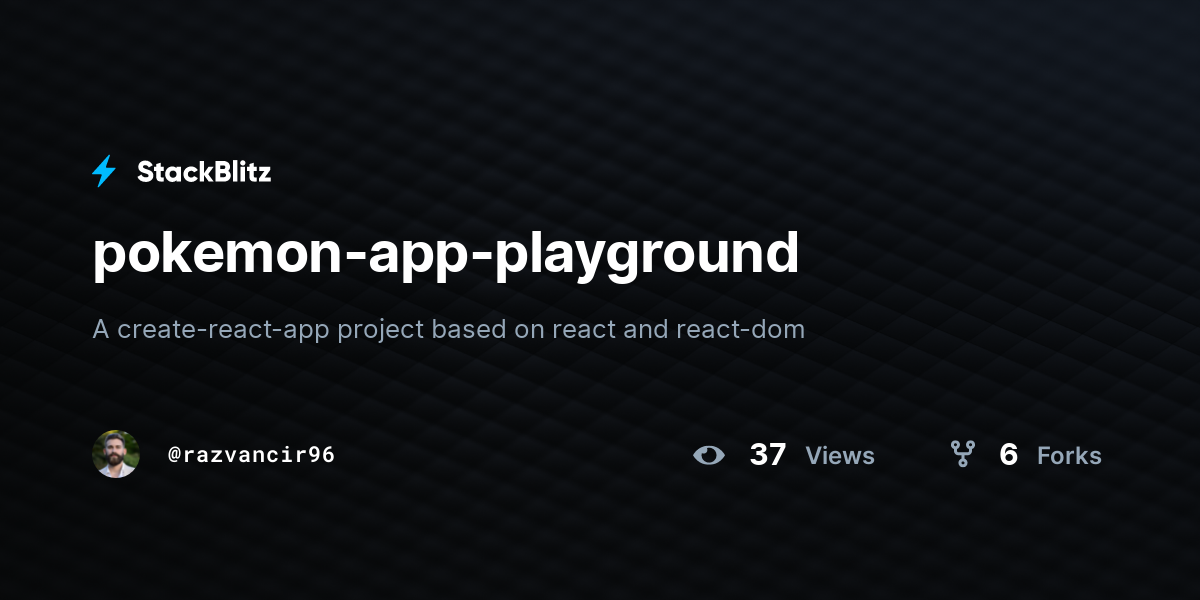 pokemon-app-playground - StackBlitz