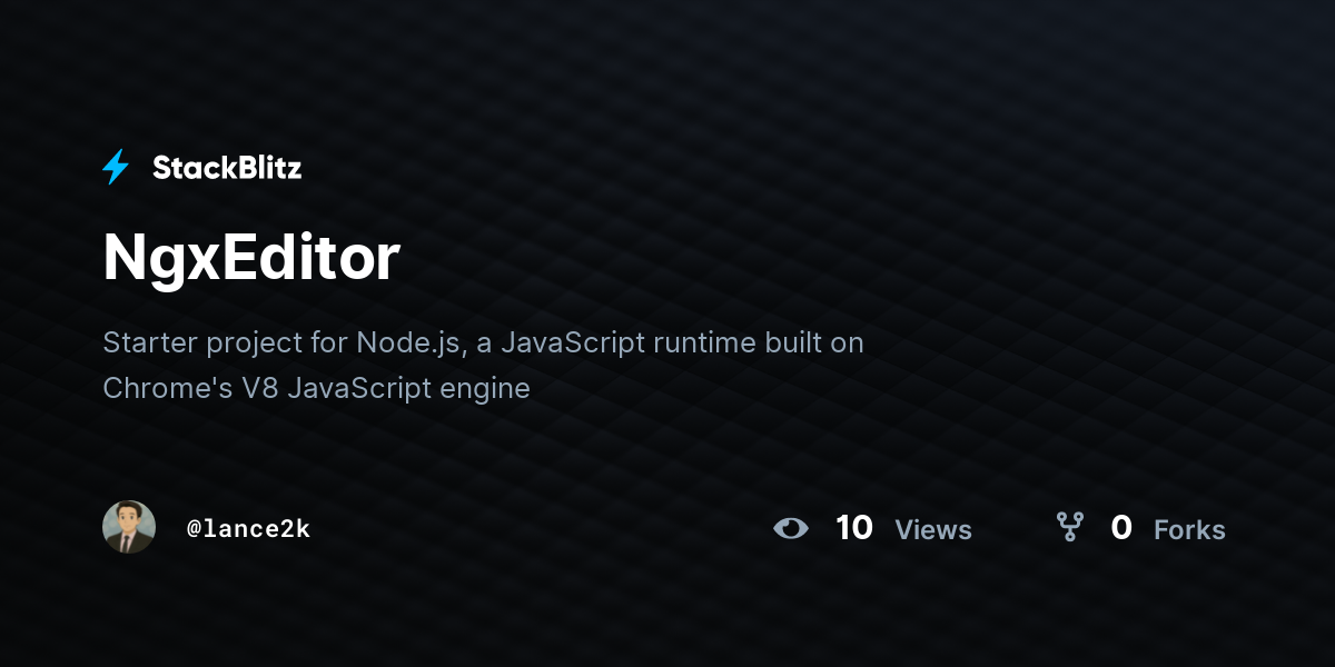 Ngxeditor Stackblitz