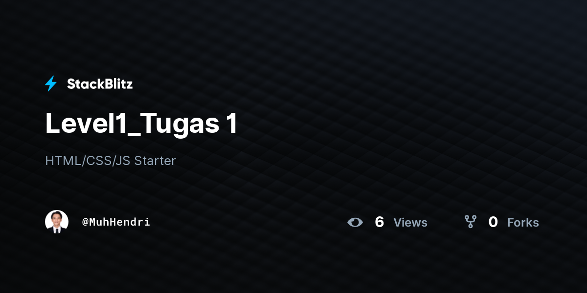 Level1_Tugas 1 - StackBlitz