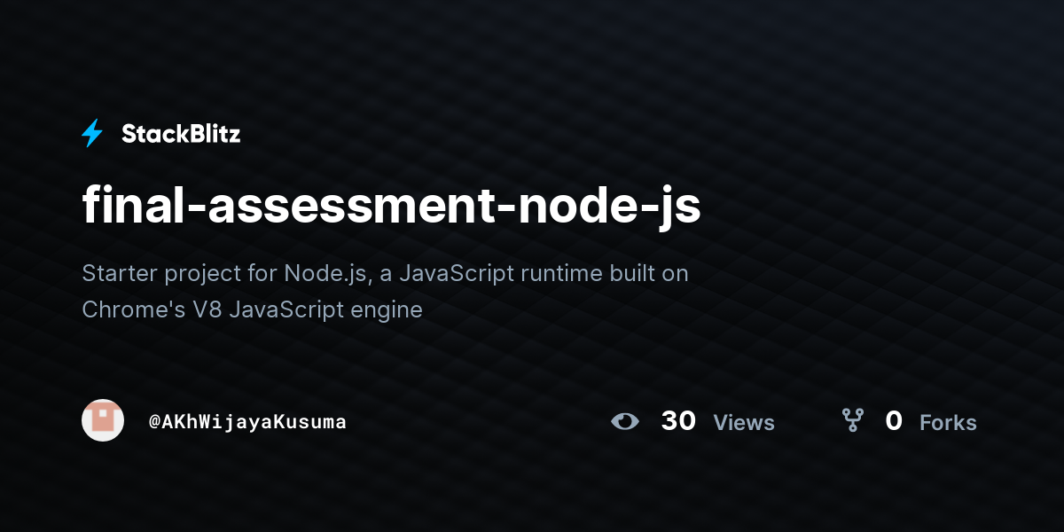 final-assessment-node-js - StackBlitz