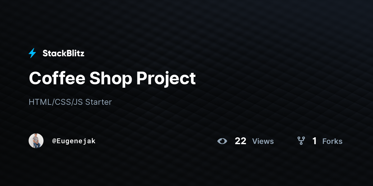 Coffee Shop Project - StackBlitz