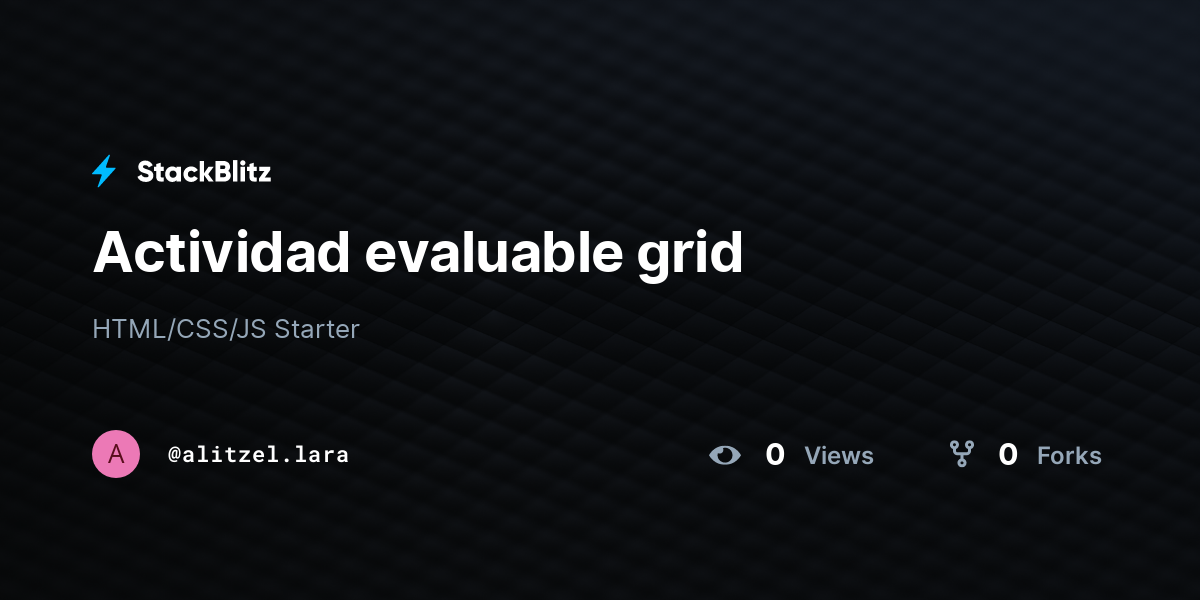Actividad evaluable grid - StackBlitz