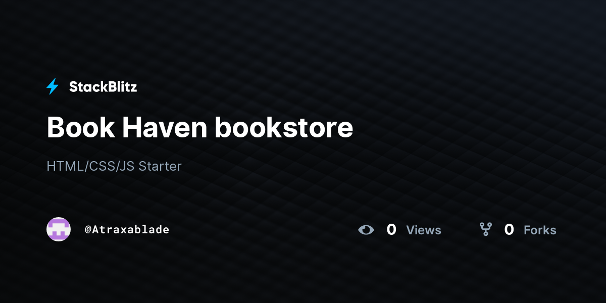 Book Haven bookstore - StackBlitz