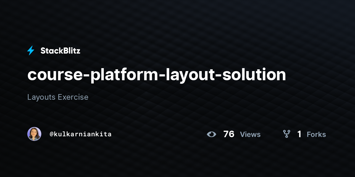 course-platform-layout-solution - StackBlitz