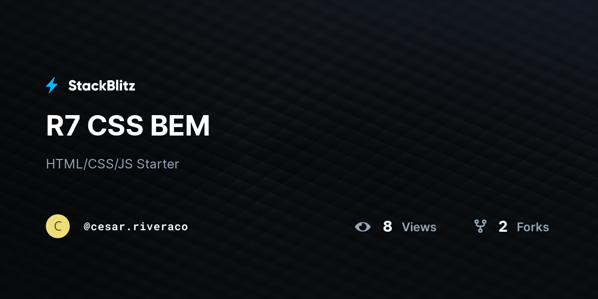 R7 CSS BEM - StackBlitz