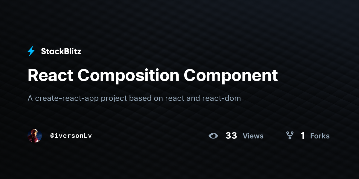 React Composition Component - StackBlitz