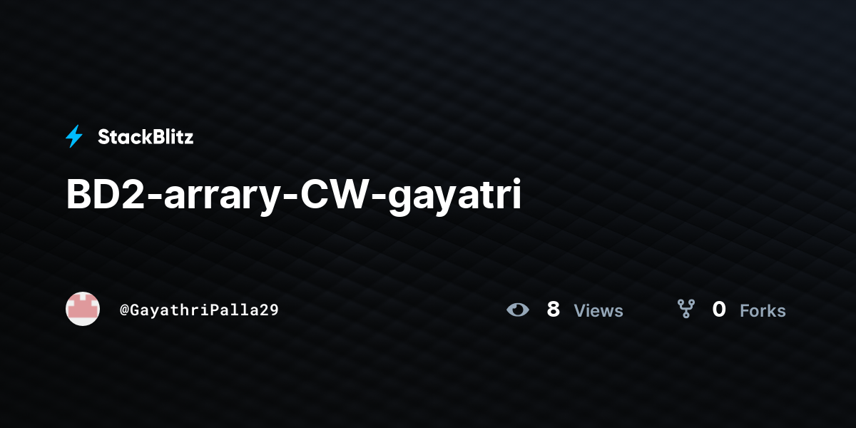 BD2-arrary-CW-gayatri - StackBlitz