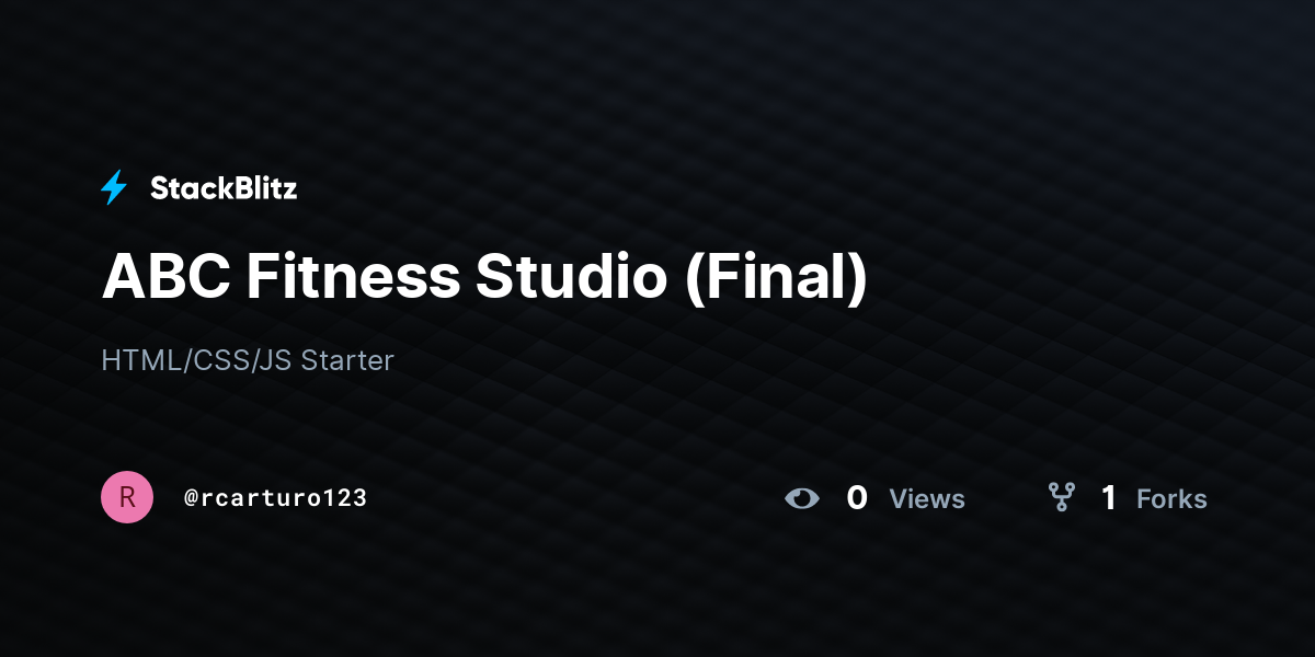 ABC Fitness Studio (Final) - StackBlitz