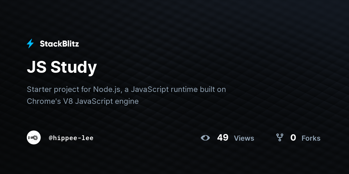 JS Study - StackBlitz