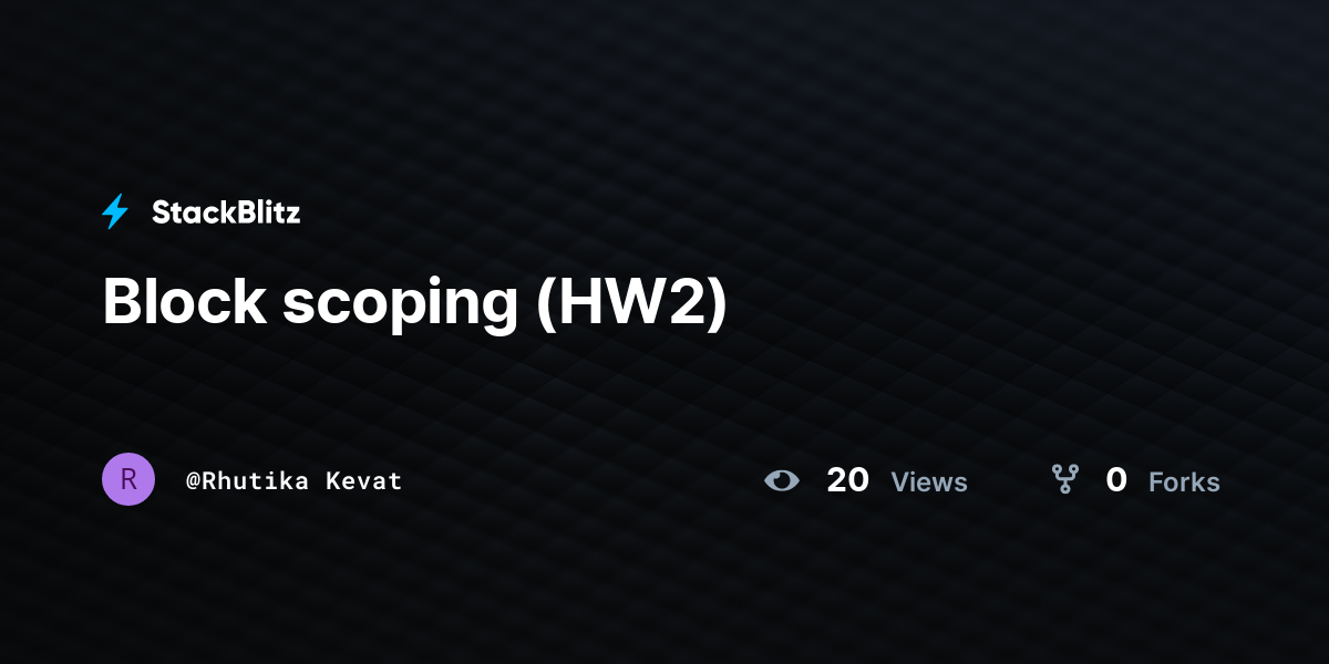 Block scoping (HW2) - StackBlitz