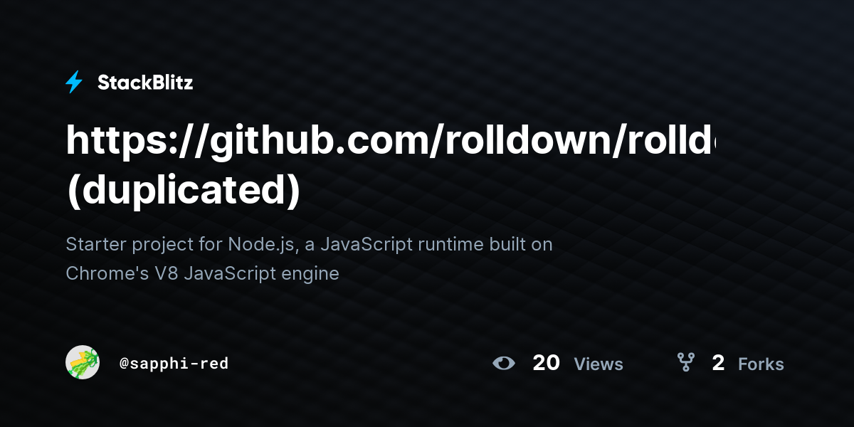 https://github.com/rolldown/rolldown/issues/7235 (duplicated) - StackBlitz