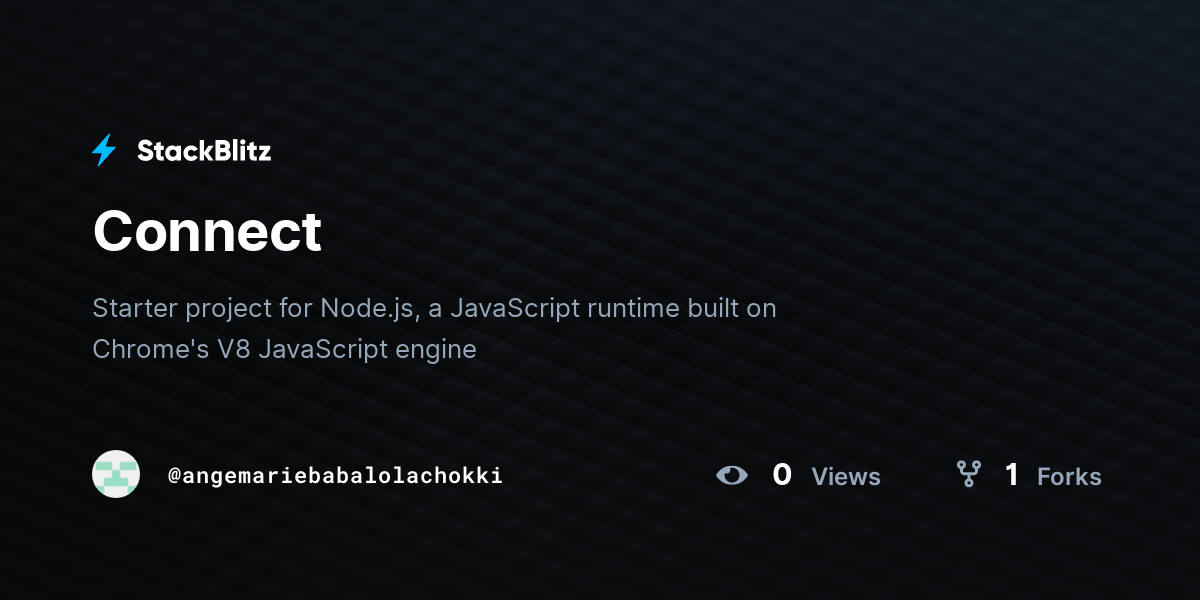 Connect - StackBlitz