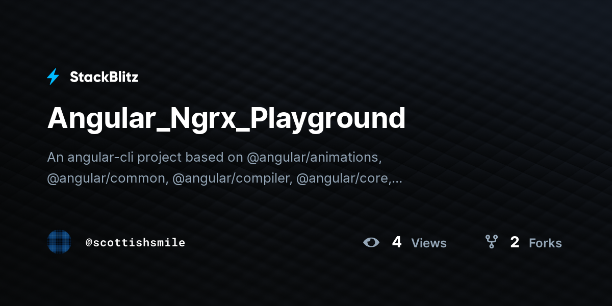 Angular_Ngrx_Playground - StackBlitz