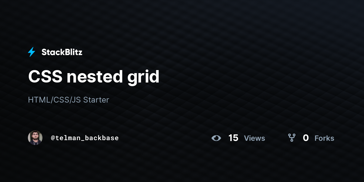 CSS nested grid - StackBlitz