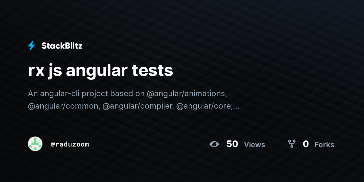 rx js angular tests - StackBlitz