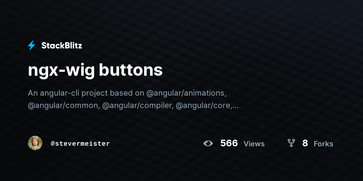 ngx-wig buttons - StackBlitz