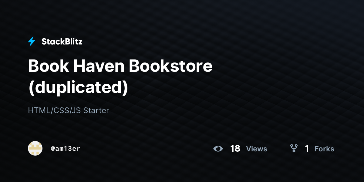 Book Haven Bookstore (duplicated) - StackBlitz