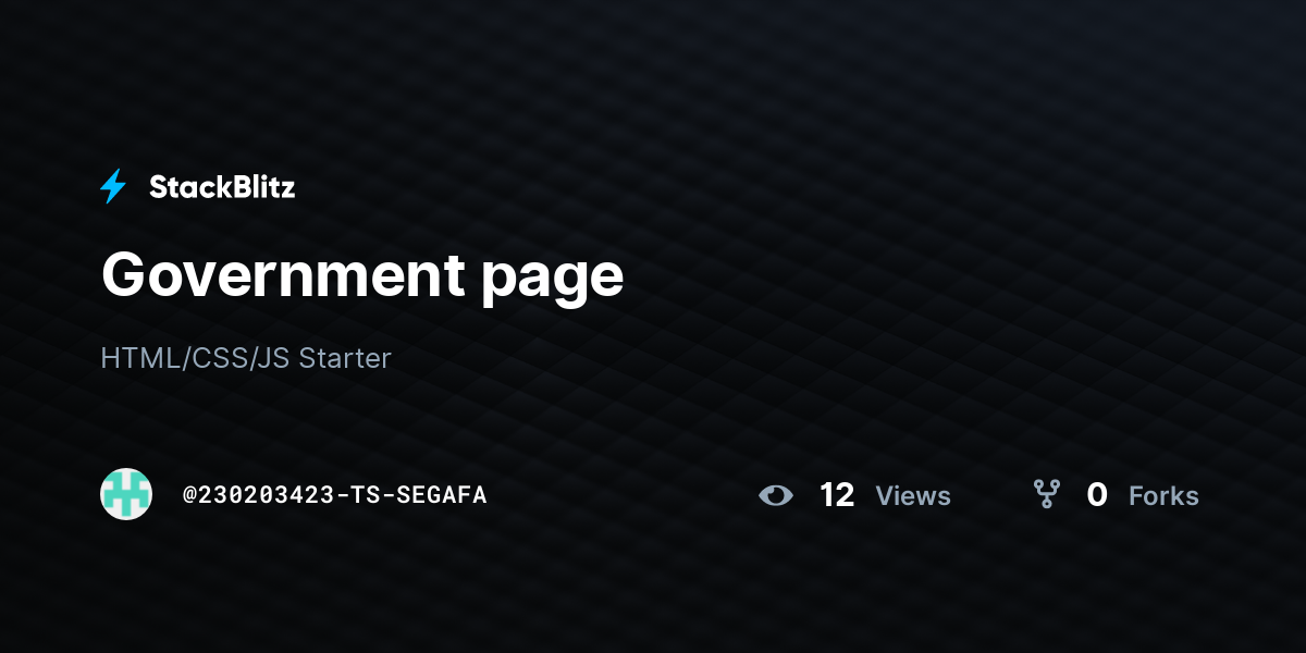 Government page - StackBlitz