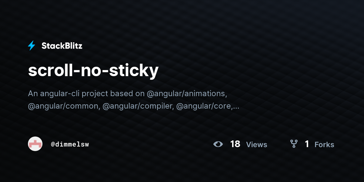 scroll-no-sticky - StackBlitz