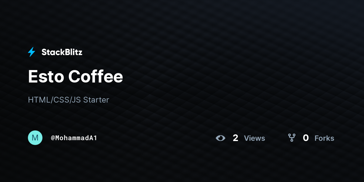 Esto Coffee - StackBlitz