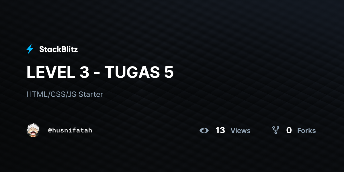 LEVEL 3 - TUGAS 5 - StackBlitz