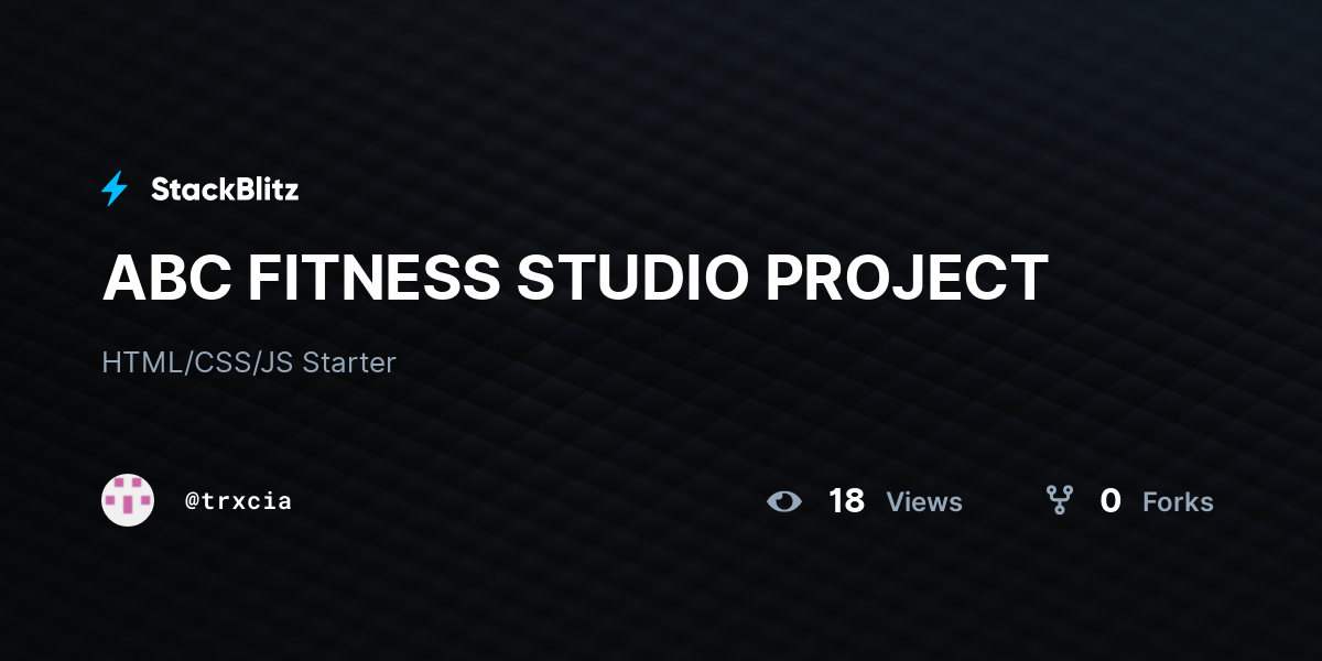 ABC FITNESS STUDIO PROJECT - StackBlitz