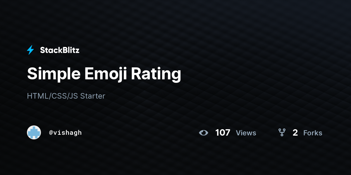 Simple Emoji Rating - StackBlitz