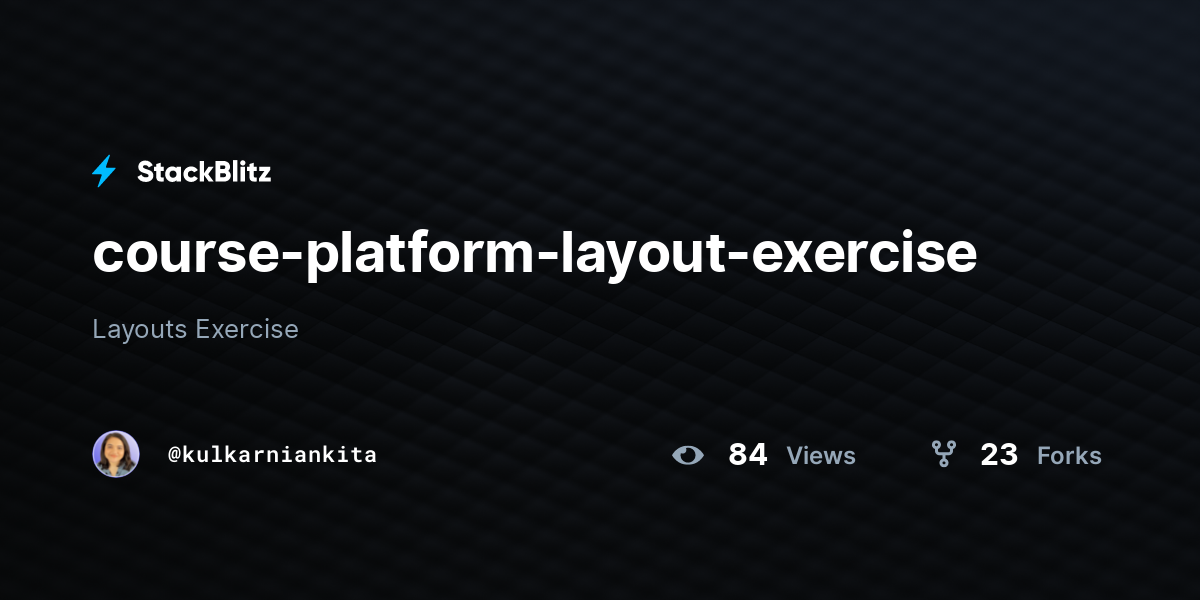 course-platform-layout-exercise - StackBlitz