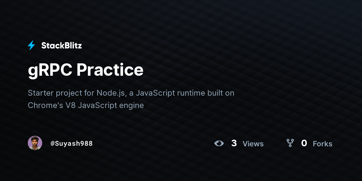 gRPC Practice - StackBlitz