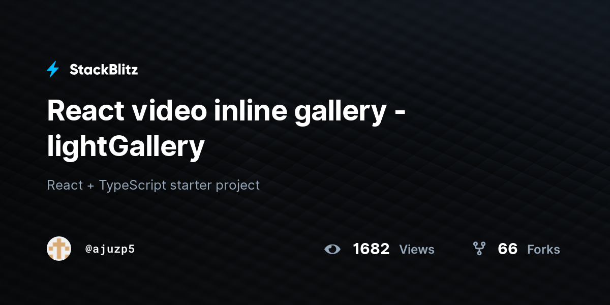 React video inline gallery - lightGallery - StackBlitz