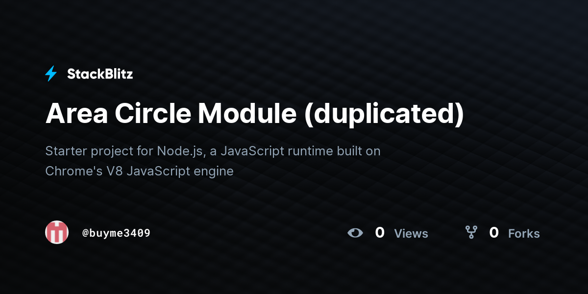 Area Circle Module (duplicated) - StackBlitz