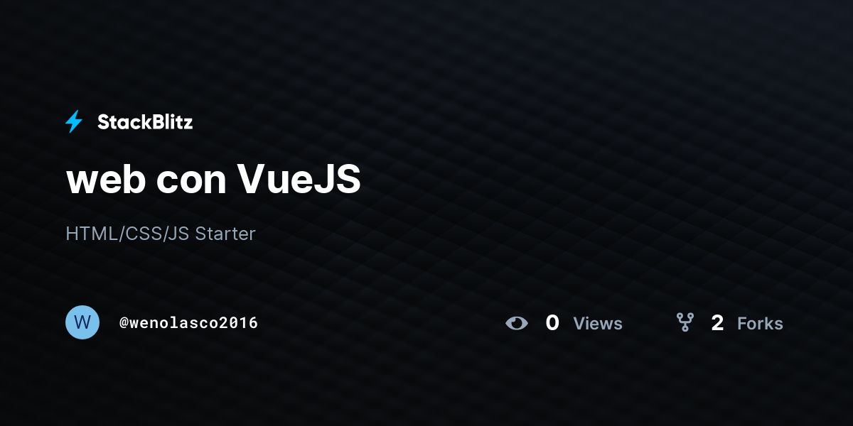 web con VueJS - StackBlitz