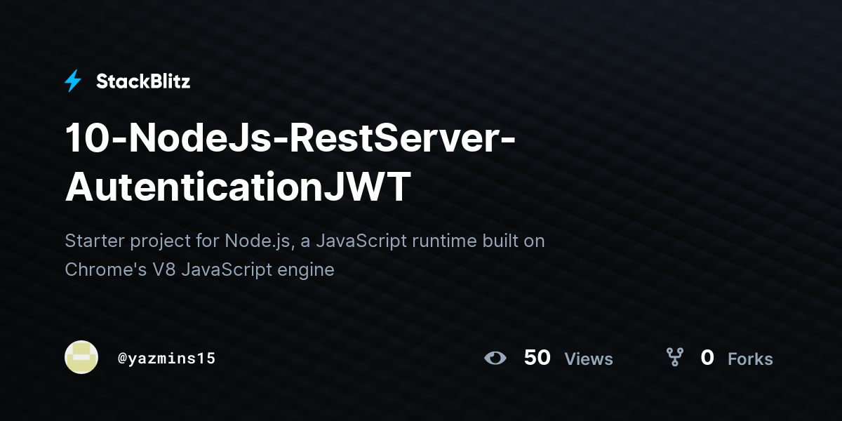 10-NodeJs-RestServer-AutenticationJWT - StackBlitz